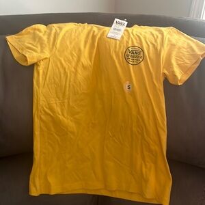 Yellow vans t shirt new with tags